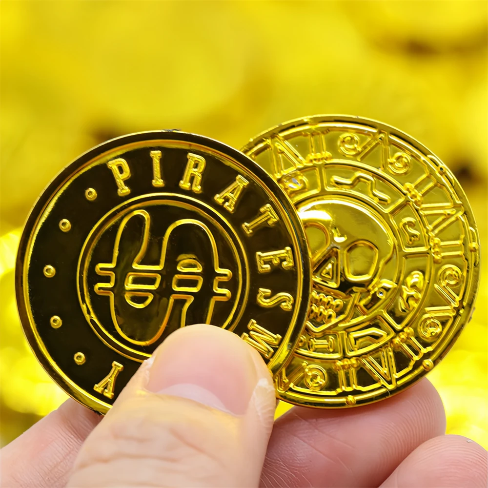 20/50/100pcs Retro Pirate Coin Halloween Decor Fak