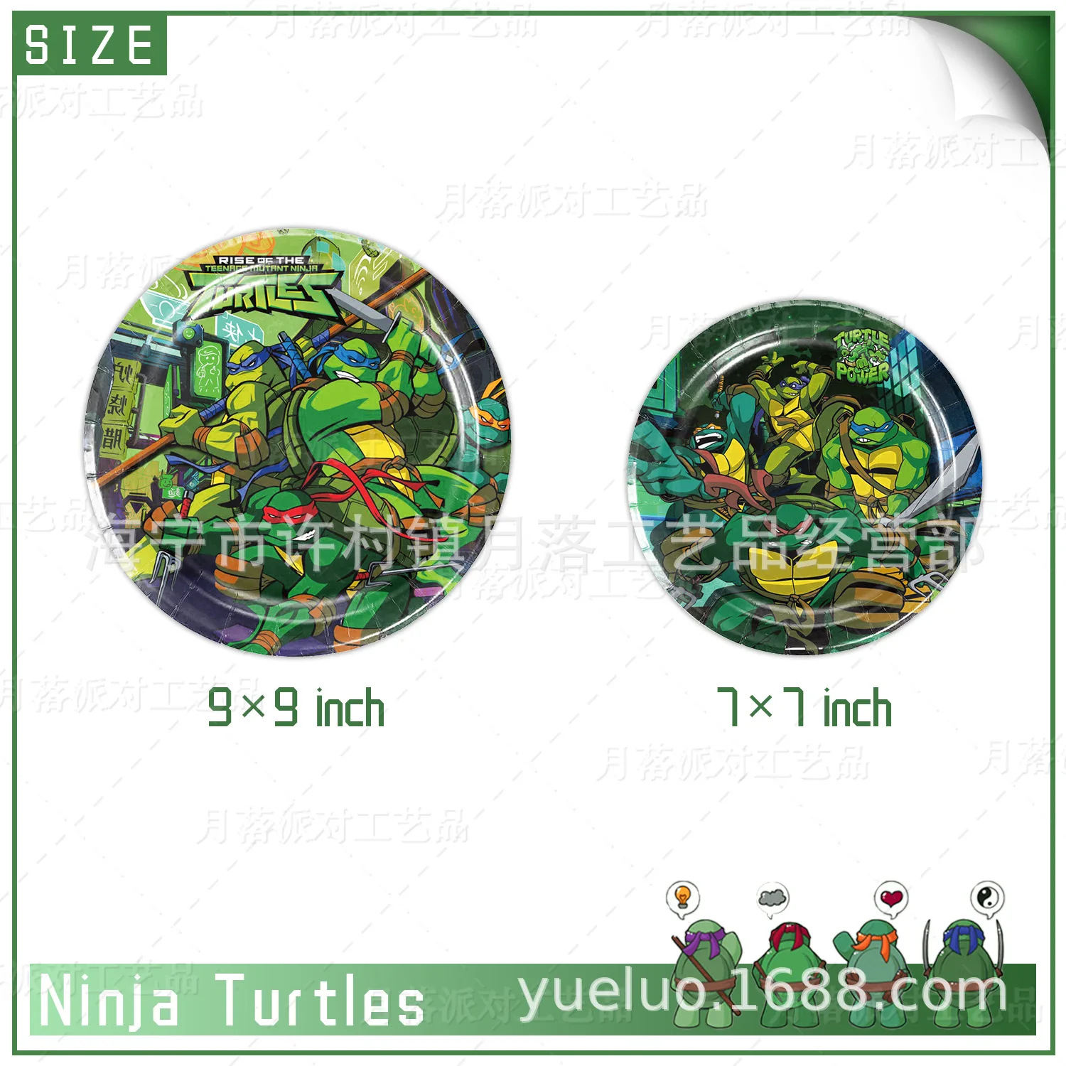 Ninja Turtle Cartoon Anime Theme,Disposable Tablew