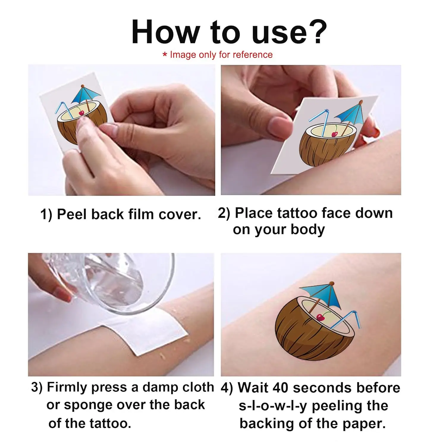 10 Sheets/Pack Pirate Temporary Tattoo Pirated Cap