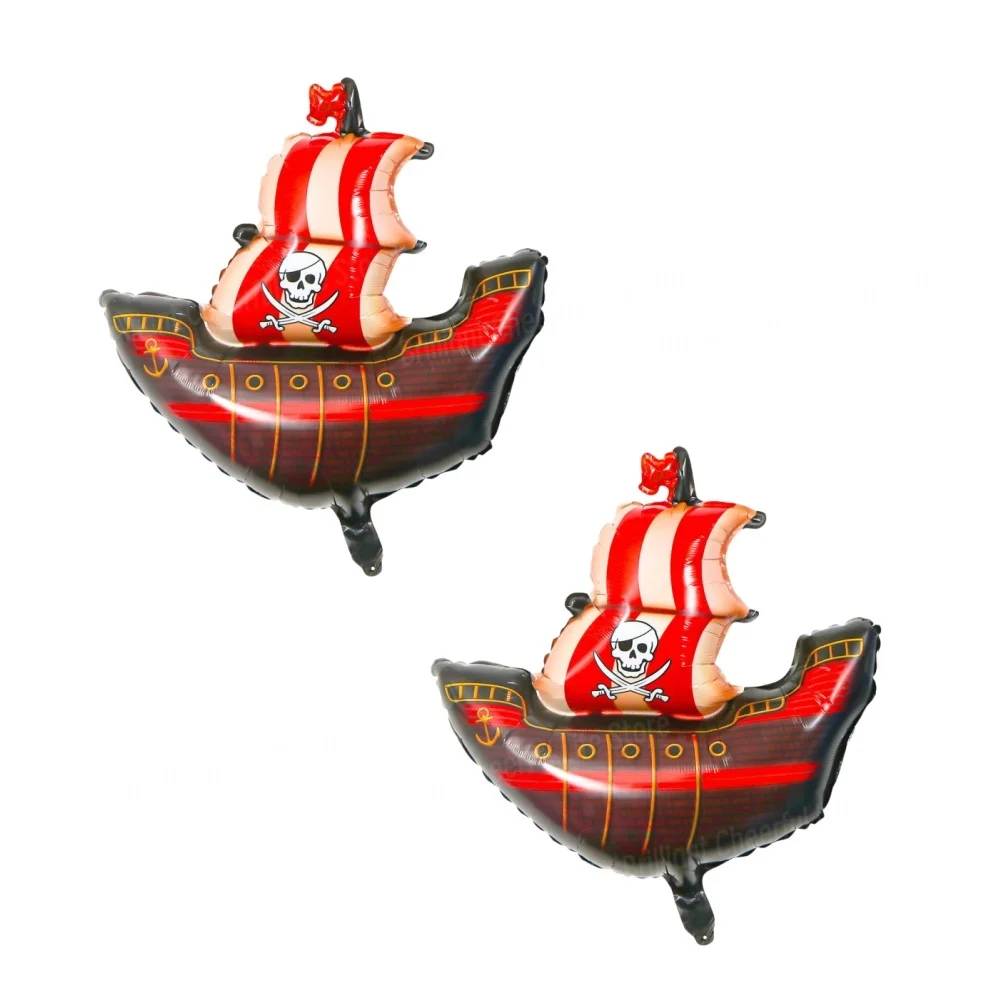 Pirate Party Balloons Set - 2/4/6Pcs Pirate Ship F