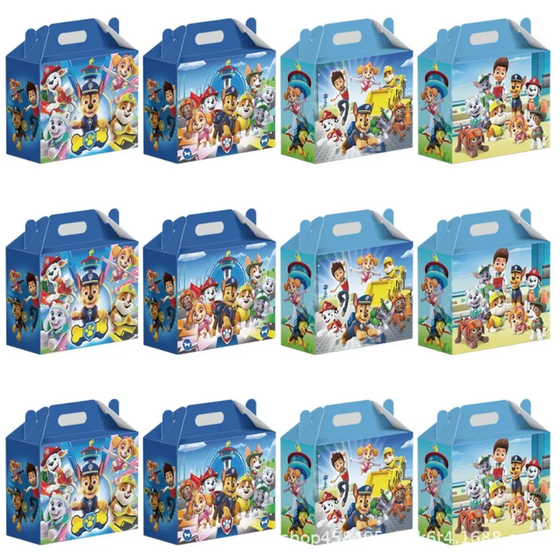 12Pcs Rescue Pups Candy Box Birthday Gifts Decor M