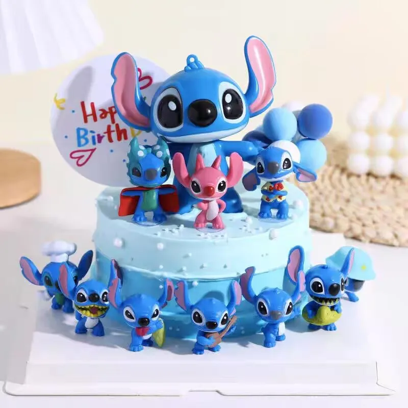 Blue Alien Glitter Paper Cake Decoration Happy Bir