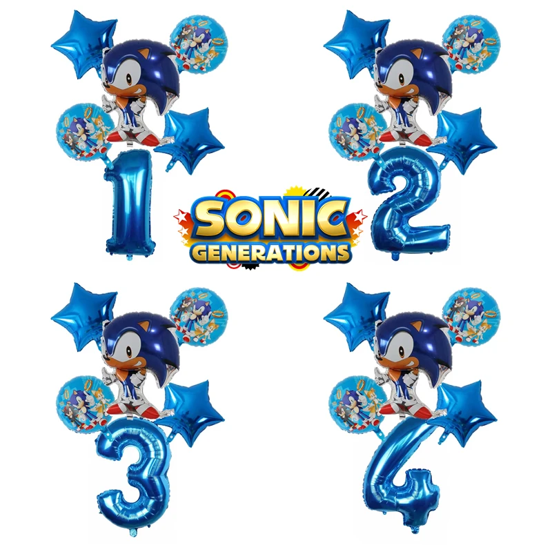 Cartoon Sonic Cartoon Balloon Digital Combo Set Bo