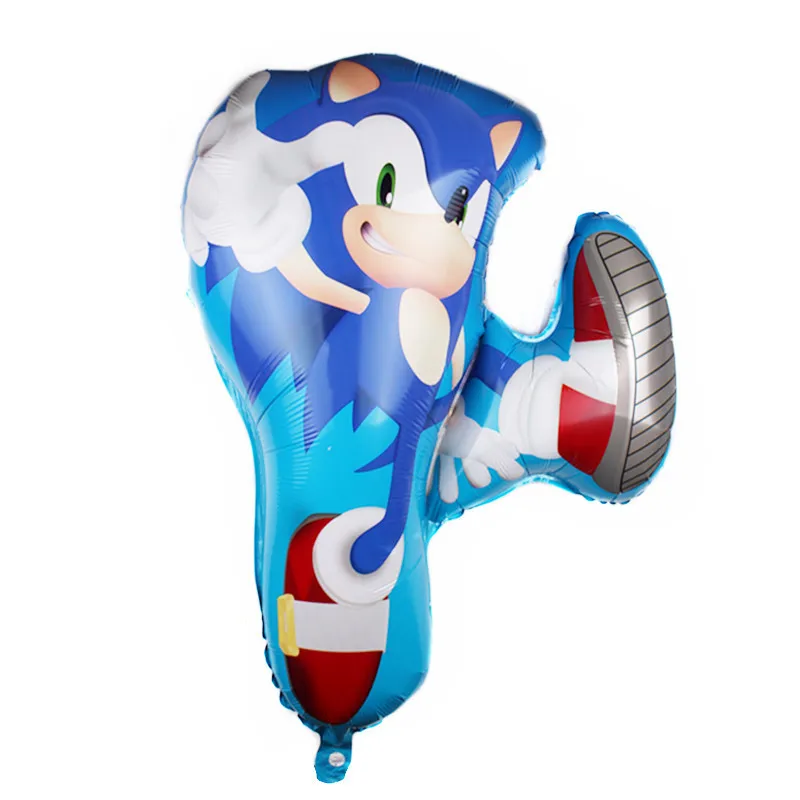 Cartoon Blue Glitter Hedgehog Balloon Sonic Game H