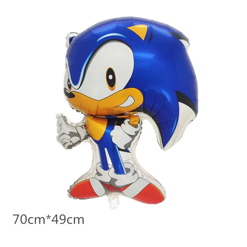 New Cartoon Sonic Balloon Blue Glitter Hedgehog Ac