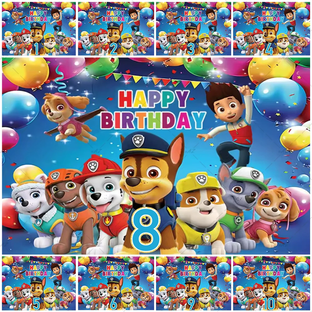 Anime Rescue Pups Child Birthday Party Decoration 