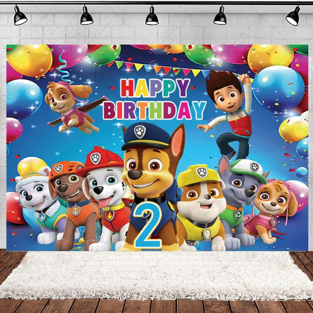 Anime Rescue Pups Child Birthday Party Decoration 