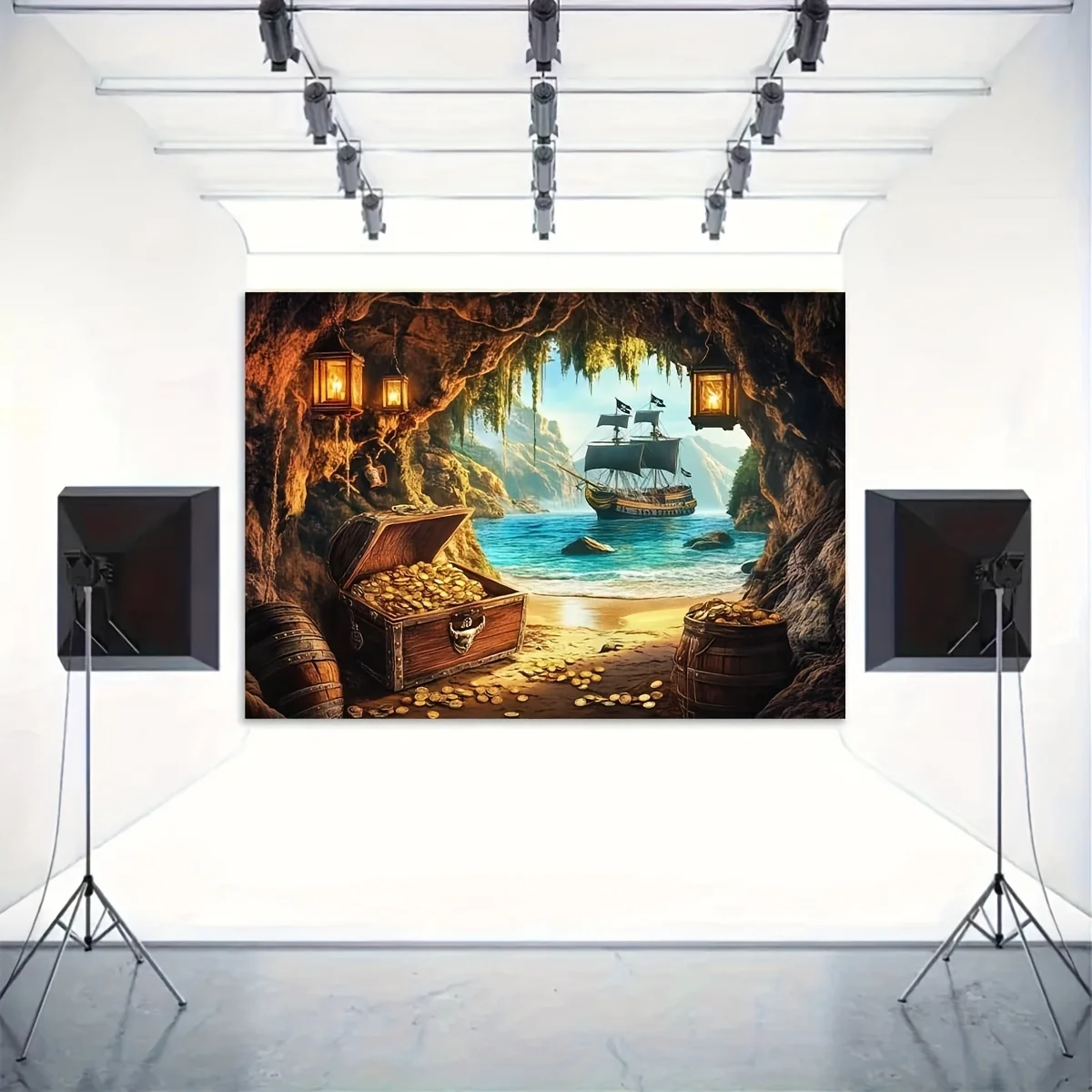 1-piece 2D flat photography background banner - Ad