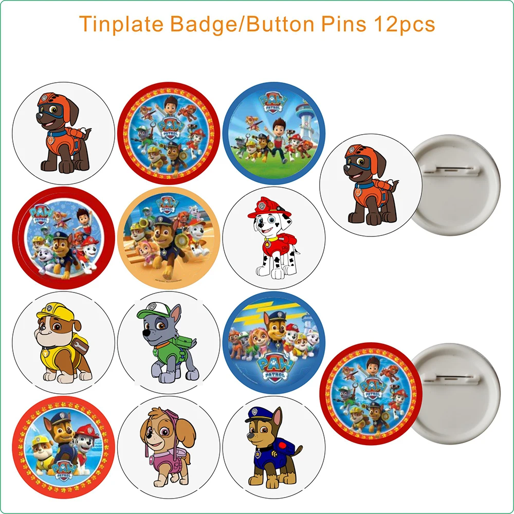 12pcs Tinplate Badge