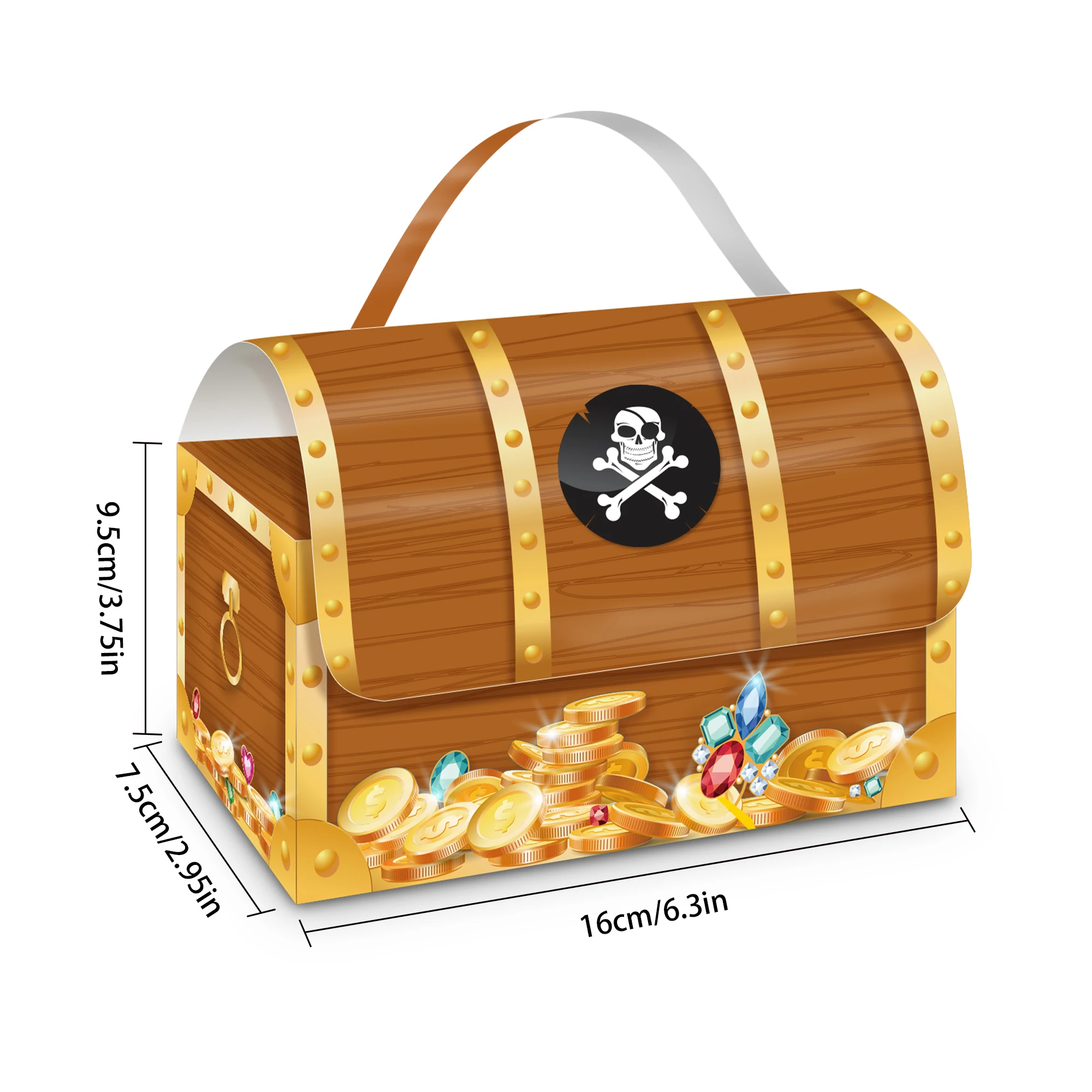 5pcs Treasure Boxs, as picture