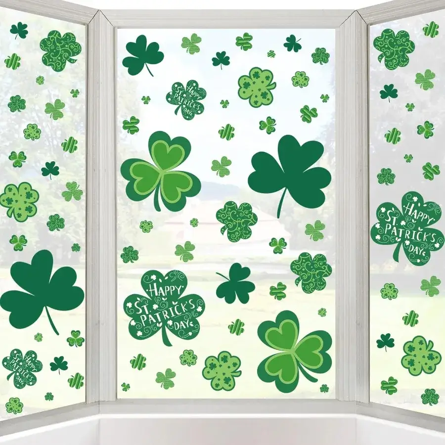 St Patricks Day Window Clings Decorations 109 PCS 