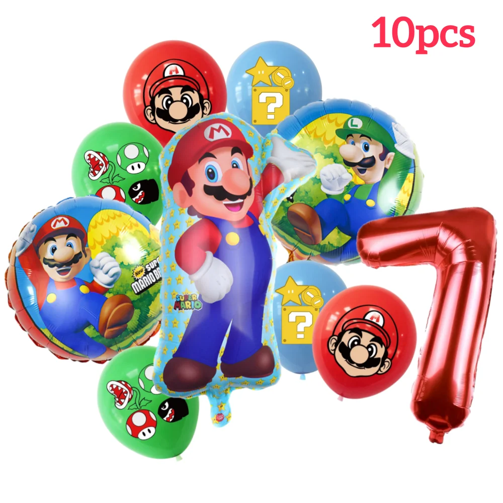 10PCS Mushroom Kingdom Birthday Party Decoration B