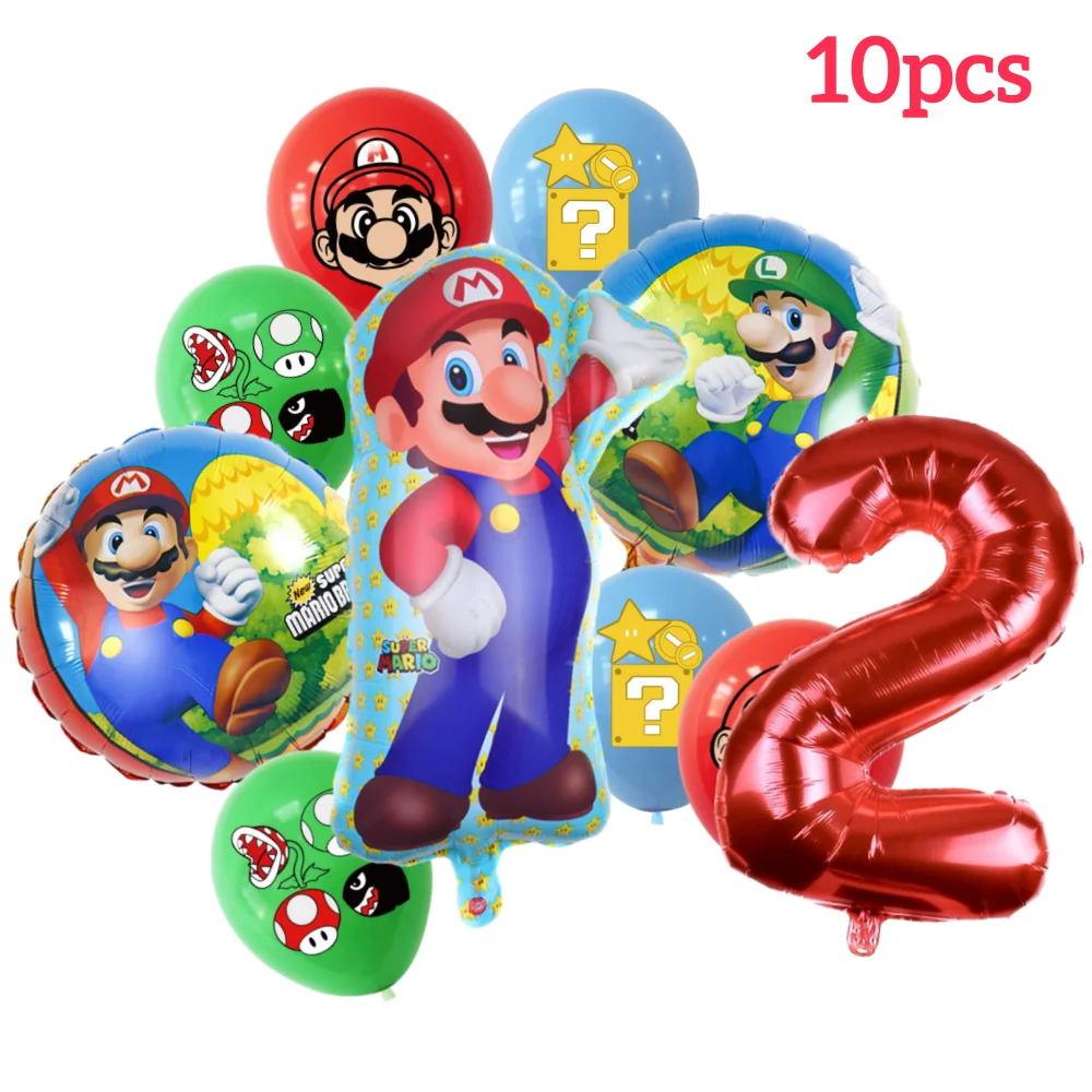 10PCS Mushroom Kingdom Birthday Party Decoration B