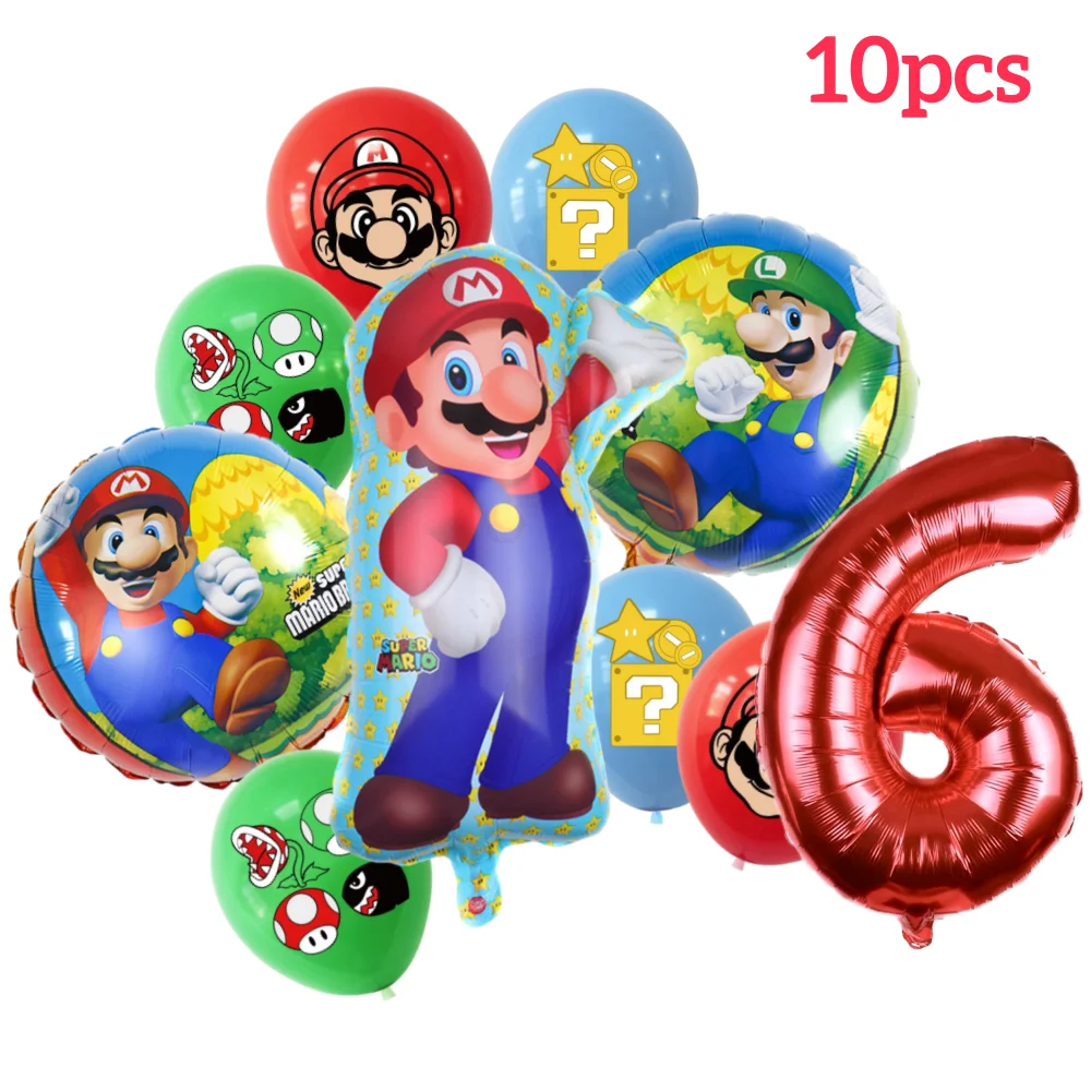 10PCS Mushroom Kingdom Birthday Party Decoration B