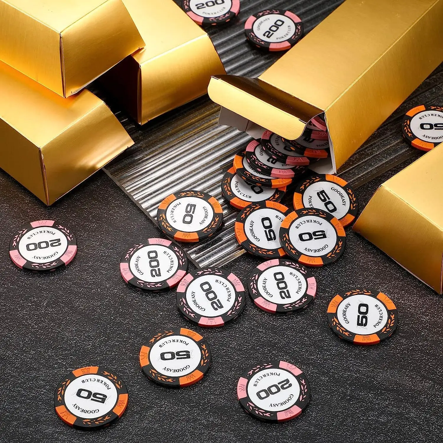 10pcs Gold Bars Gift Box Pirate Theme Golden Foil 