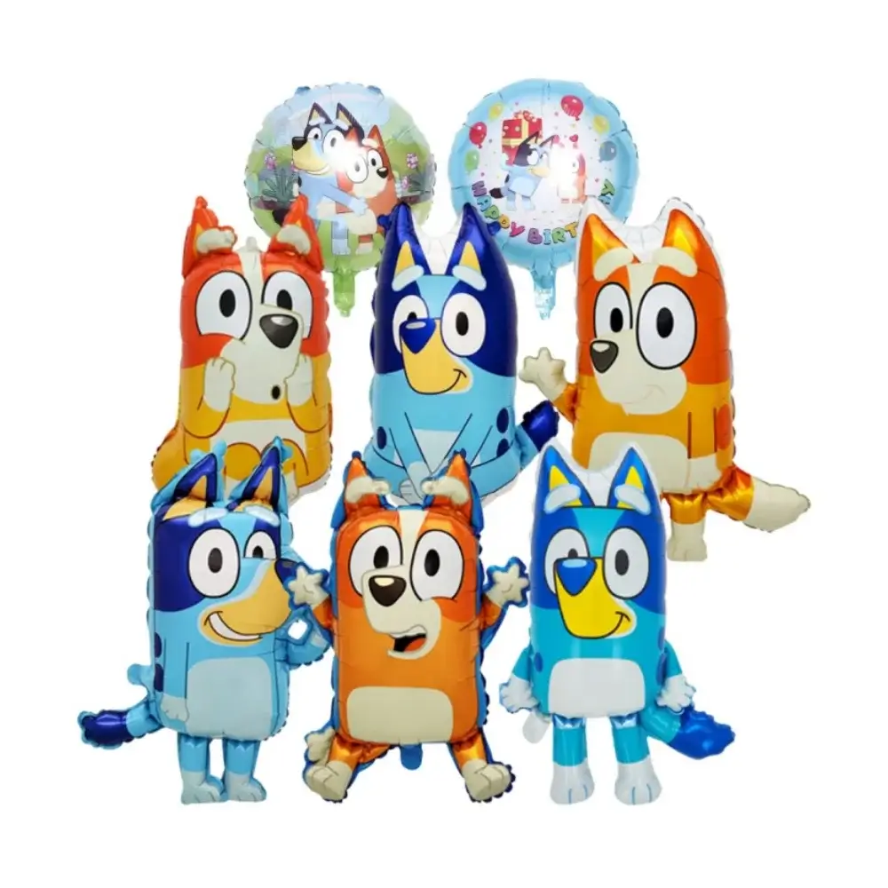 8Pcs Blue Puppy Themed Balloon Party Decorations