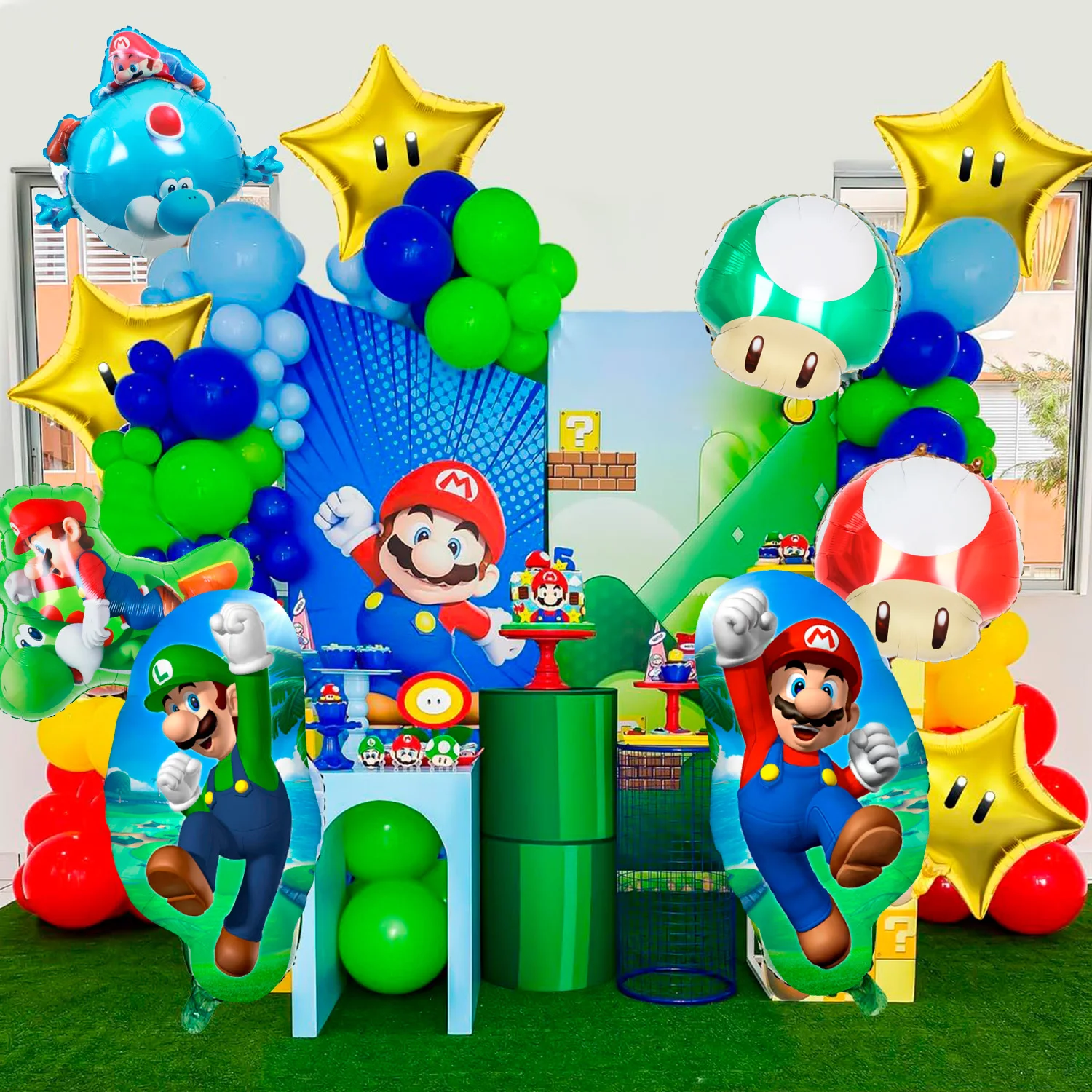 8 Pcs Mushroom Kingdom Party Decorations Balloons 
