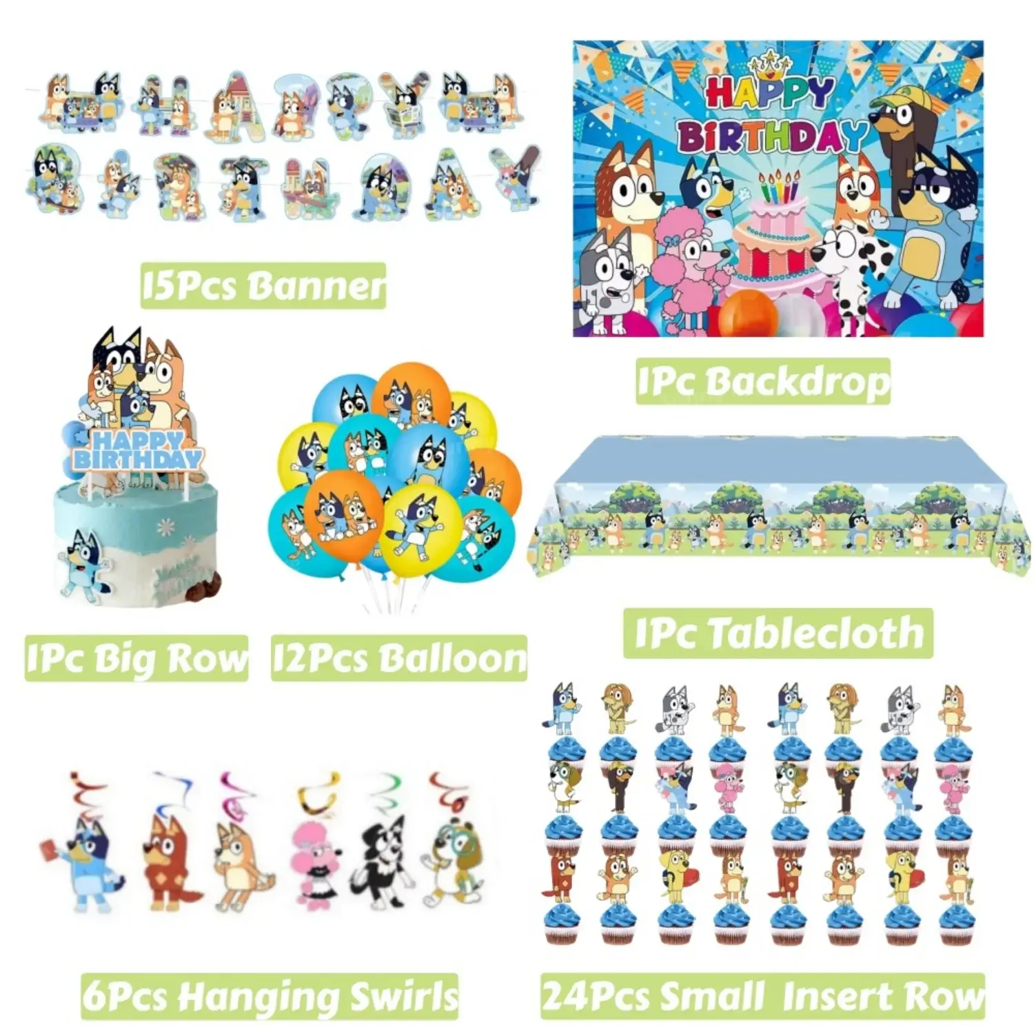 Blue Puppy Party Decoration Cartoon Balloon Set