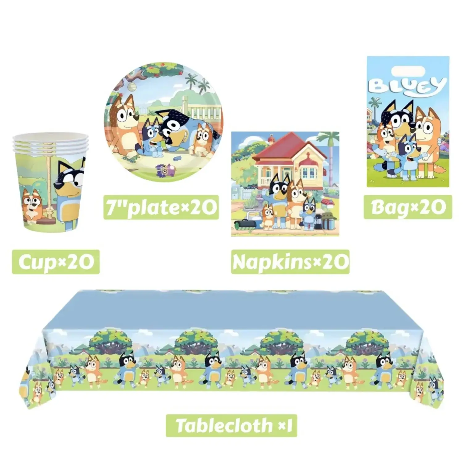 Blue Puppy Party Decoration Cartoon Balloon Set