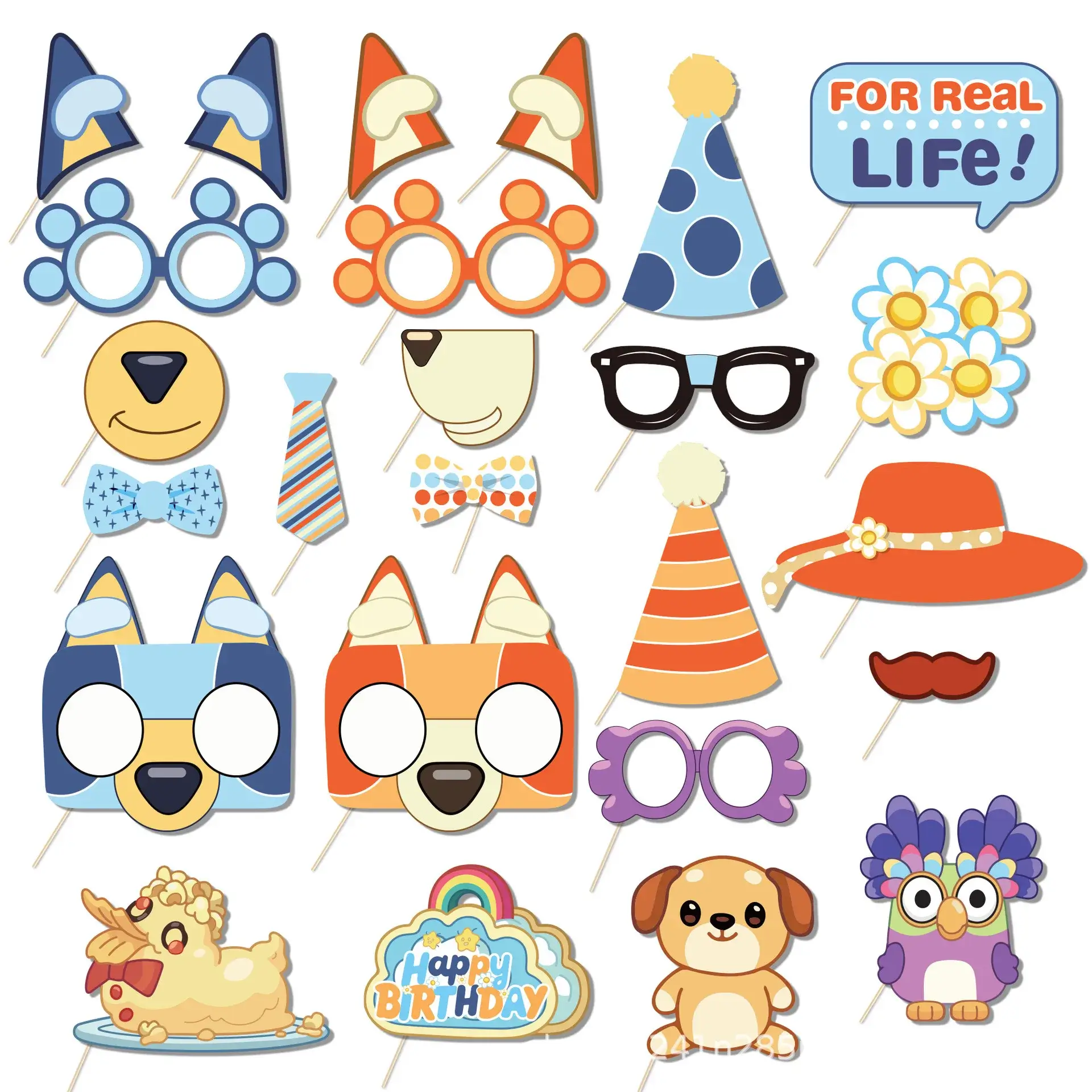 25pcs Blue Puppy Cartoon Party Theme Birthday Kit