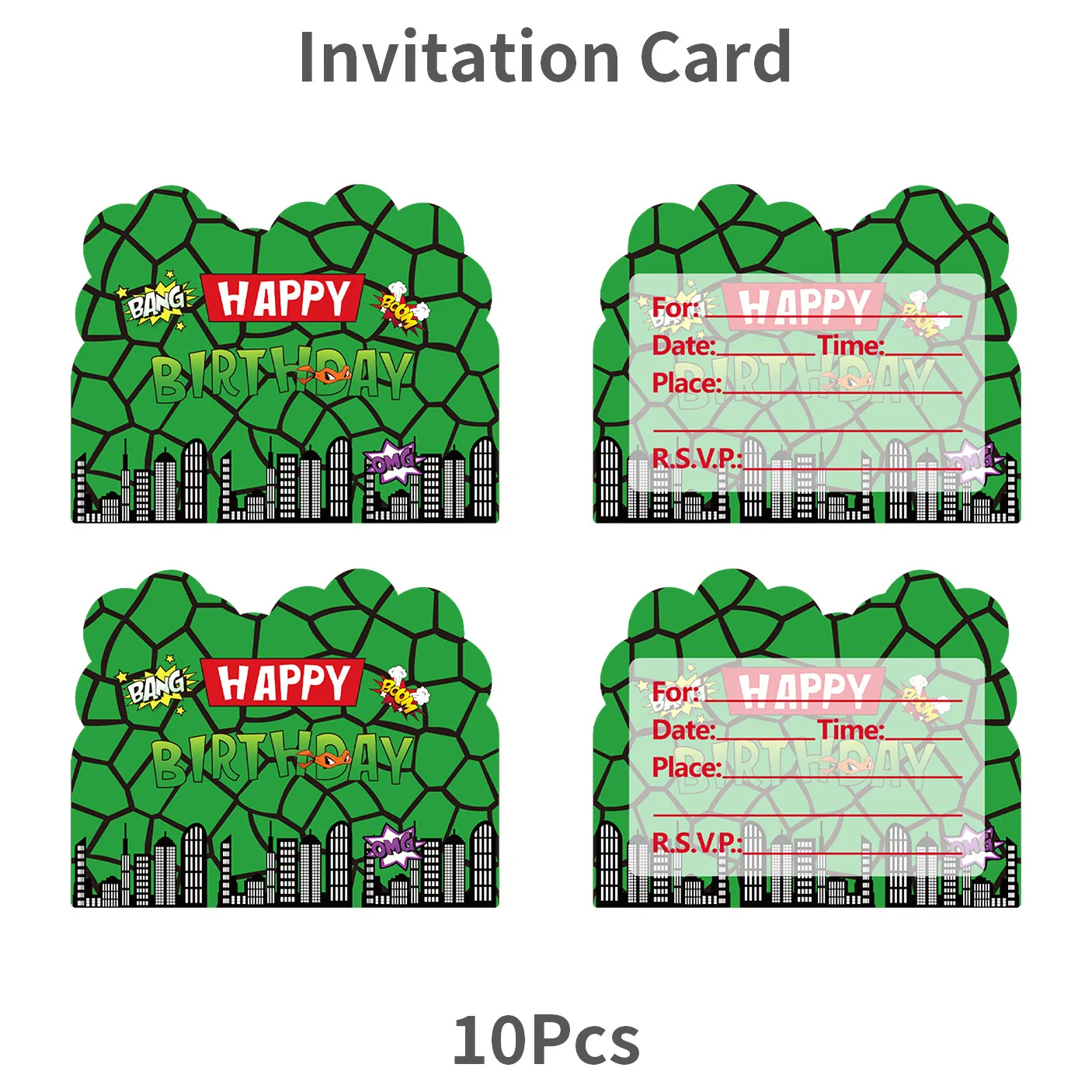 10pcs invite card