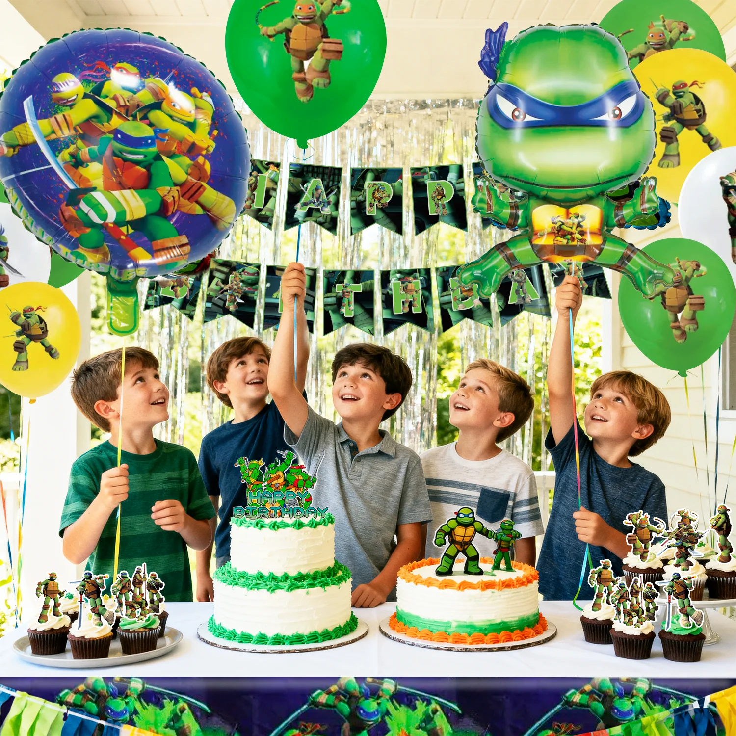 43Pcs Ninja Turtles Party Supplies-Ninja Turtles P