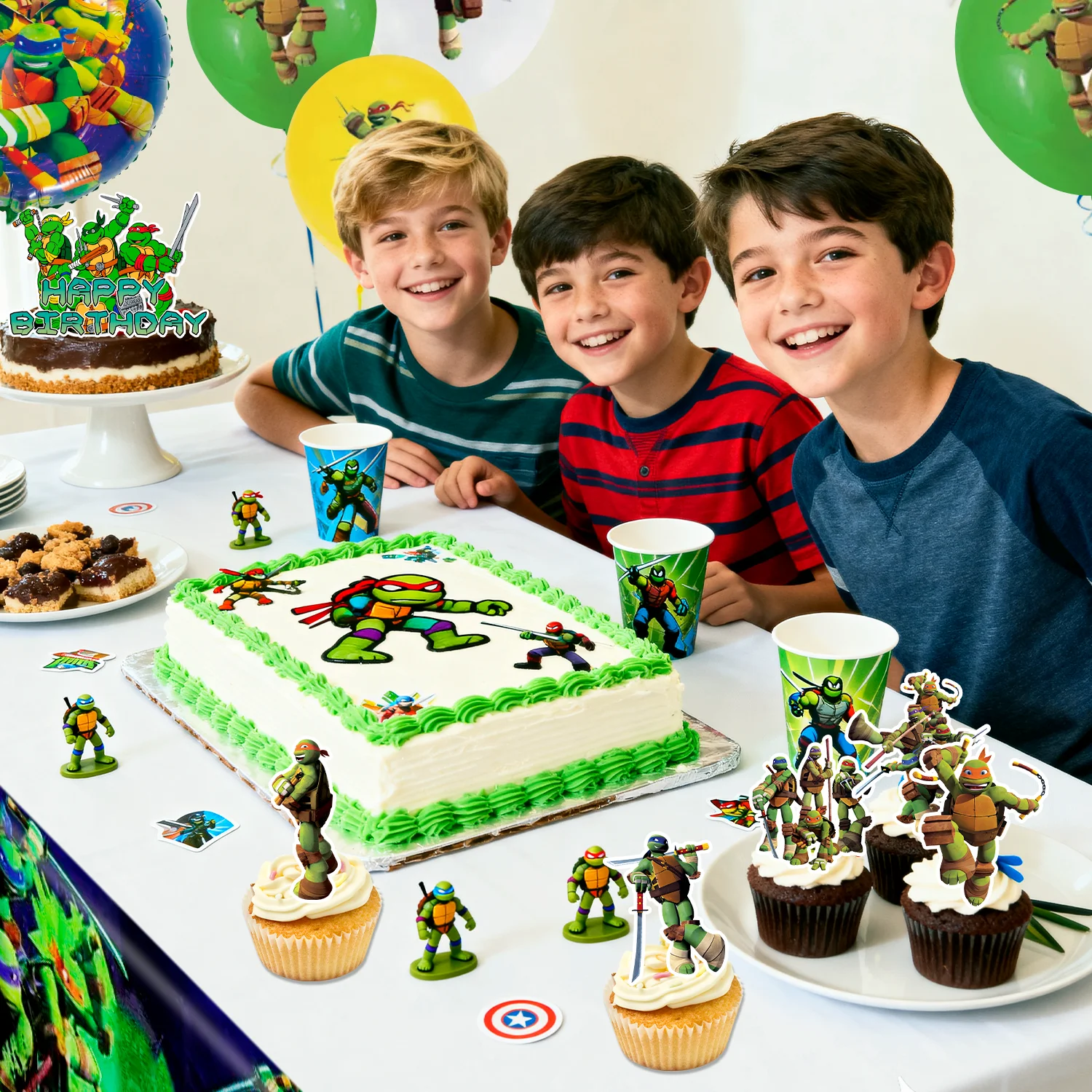 43Pcs Ninja Turtles Party Supplies-Ninja Turtles P