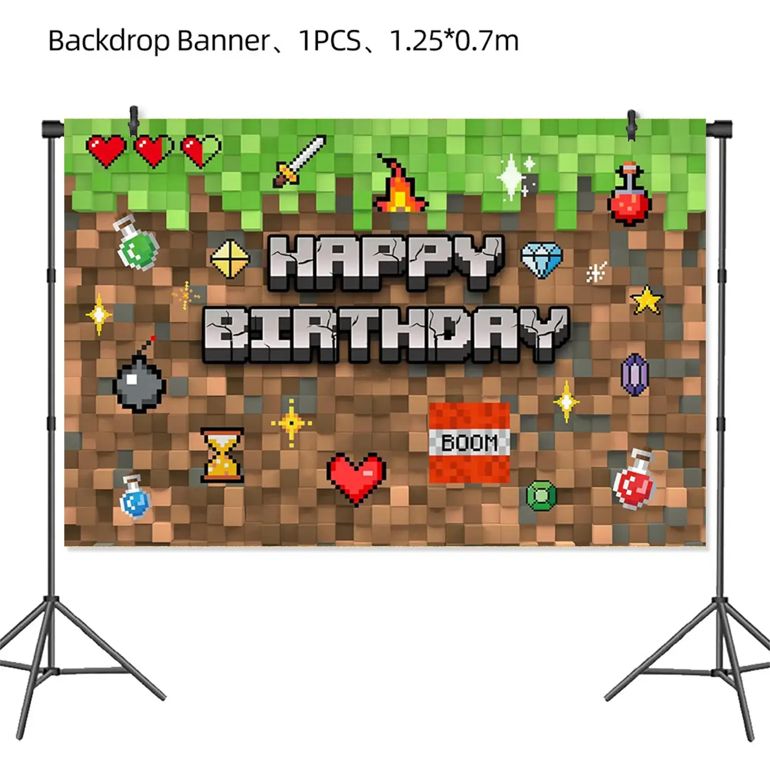 96 Hot Game Minecraft Birthday Party dinnerware Di