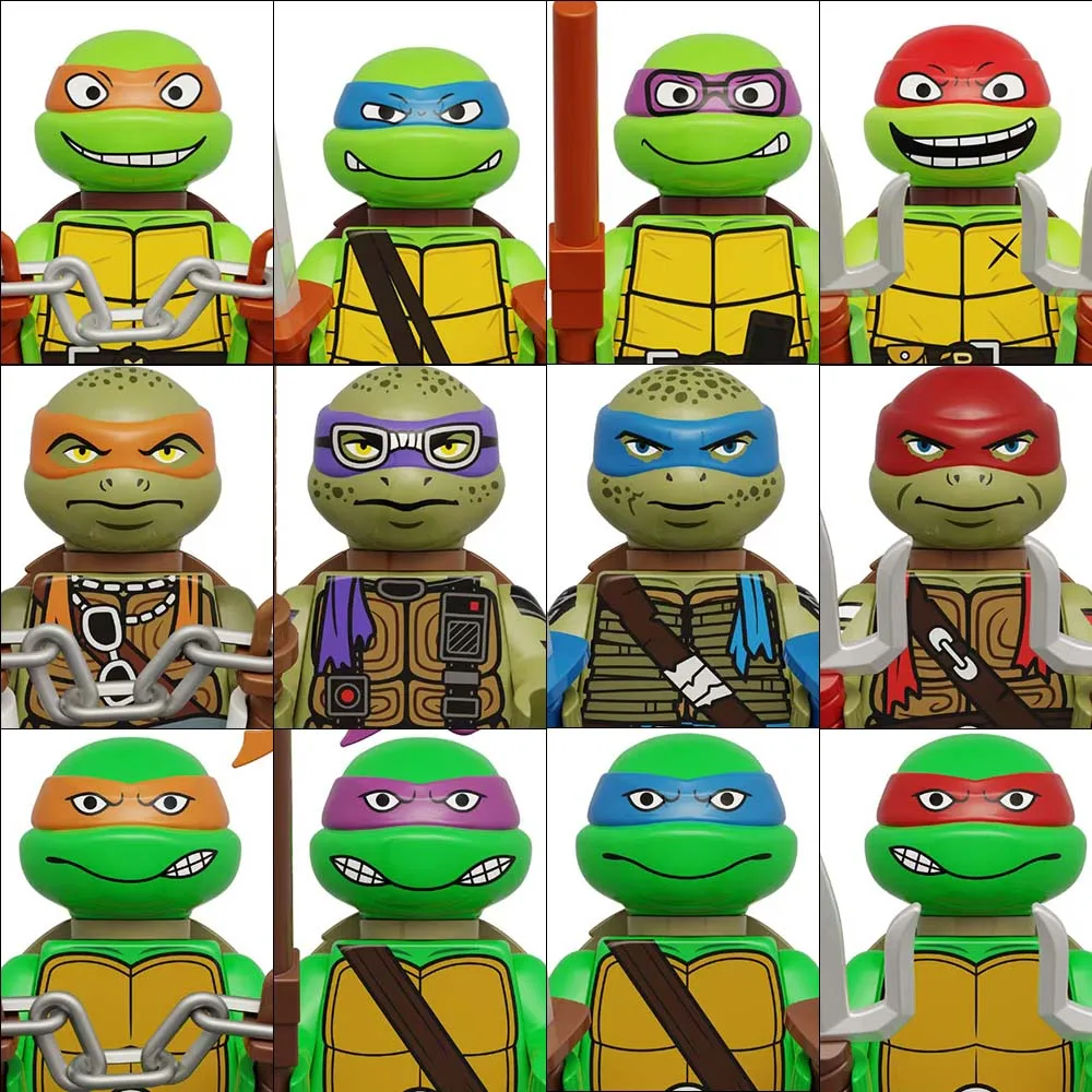 4PCS 8PCS Turtle Movie Ninja Mini Action Figures B