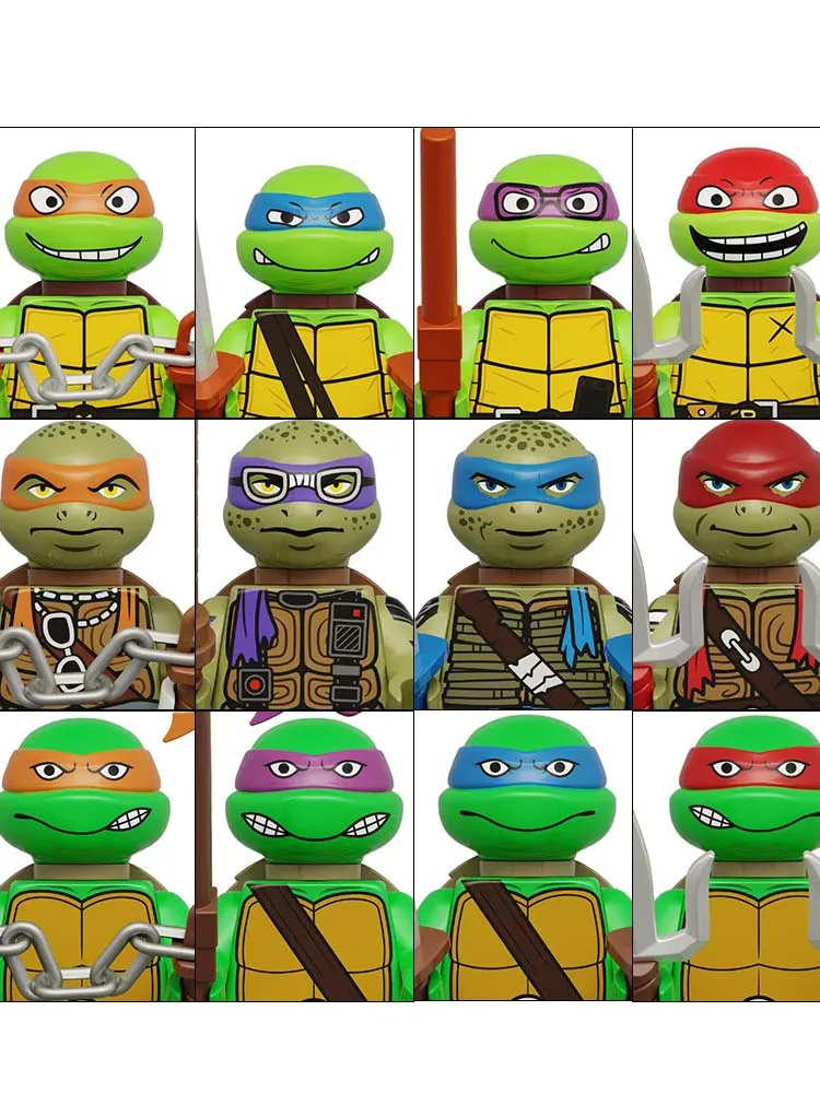 4PCS 8PCS Turtle Movie Ninja Mini Action Figures B