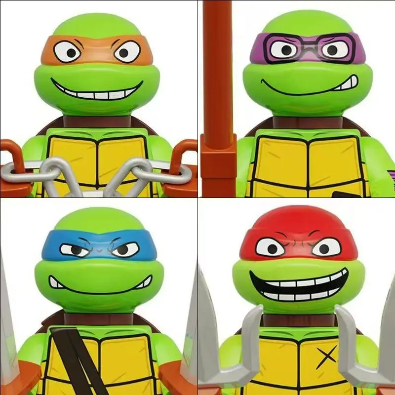 4PCS 8PCS Turtle Movie Ninja Mini Action Figures B