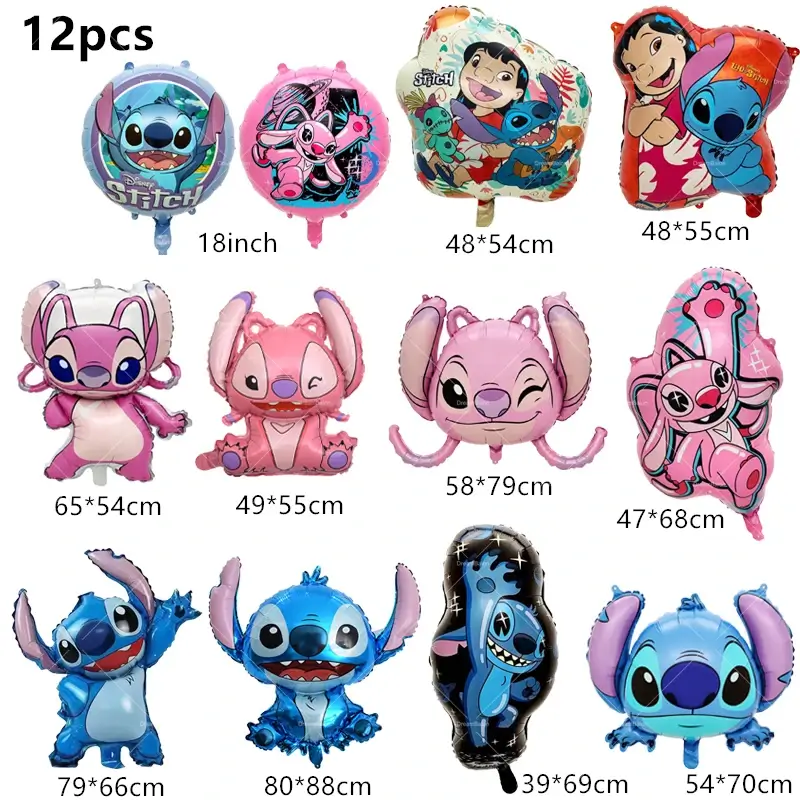 Blue Alien Lilo Stitch Balloons Birthday Banner Pa