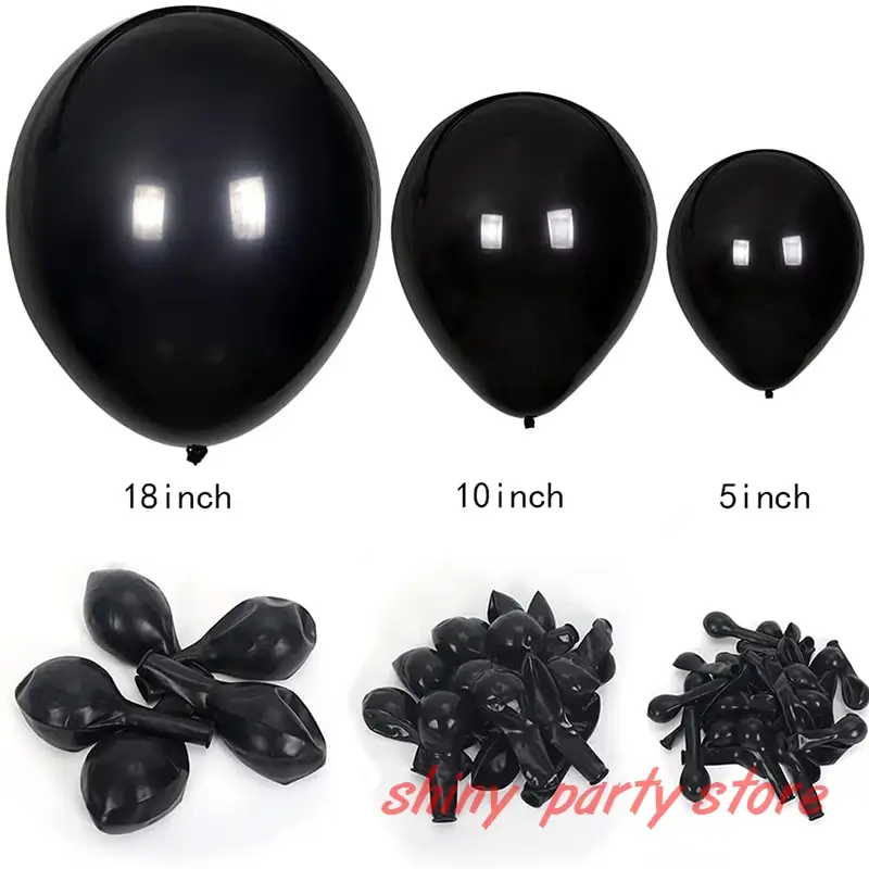 5-36inch Black Latex Balloons Wedding Birthday Par