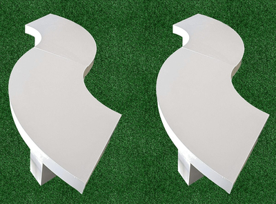 Kids Half Moon Lux Acrylic Table Set - 4 Piece Modular Design