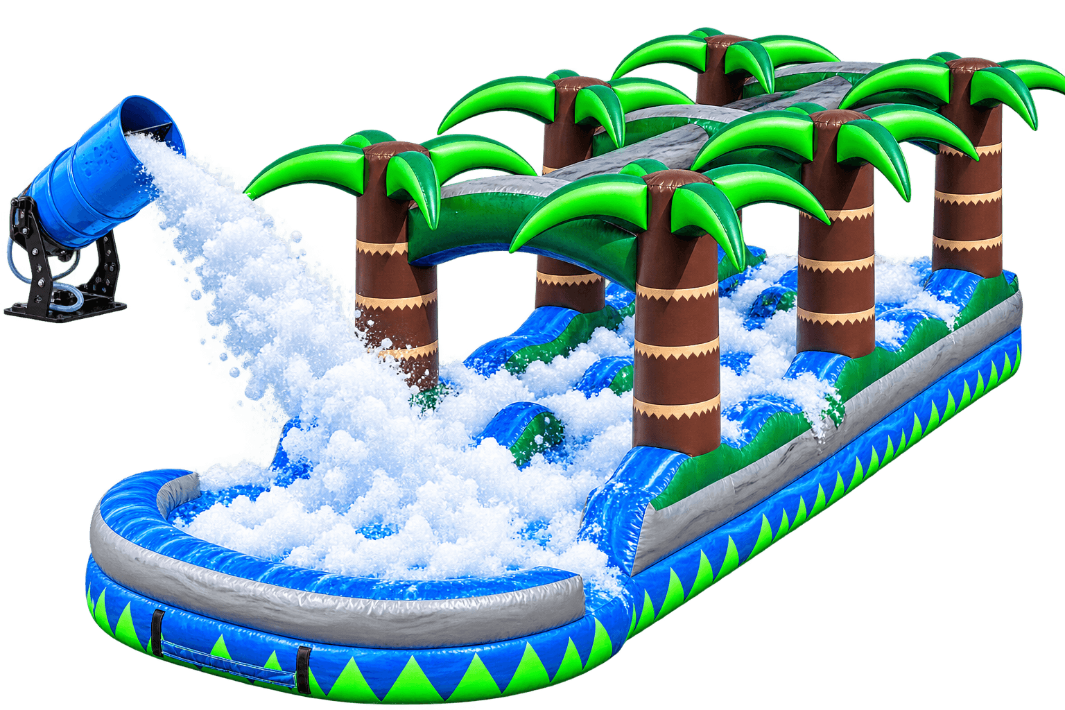 Tropical Dual Slip-N-Slide with Foam Machine