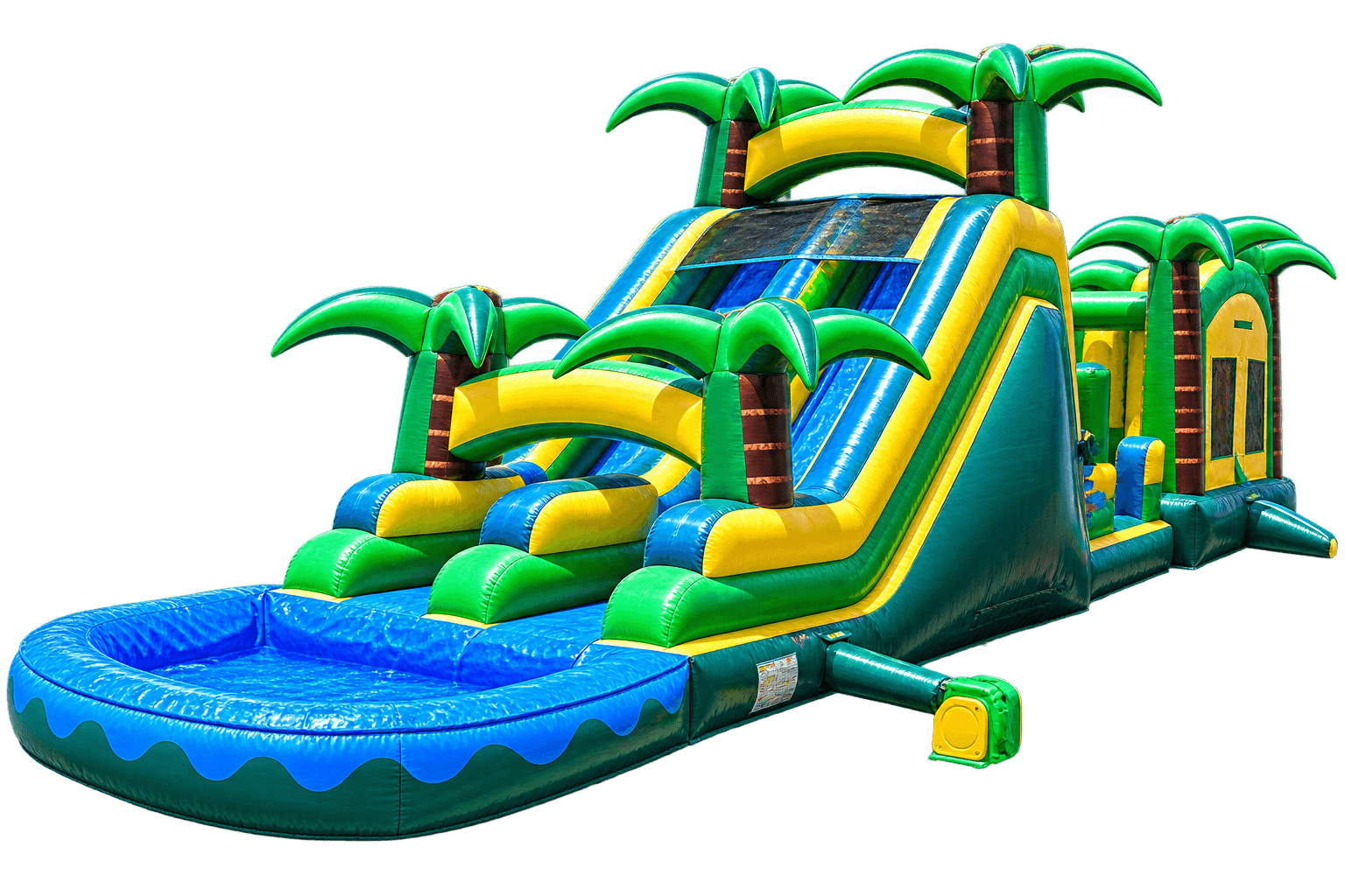 Tropical Paradise Obstacle & Dual Slide Combo (56')