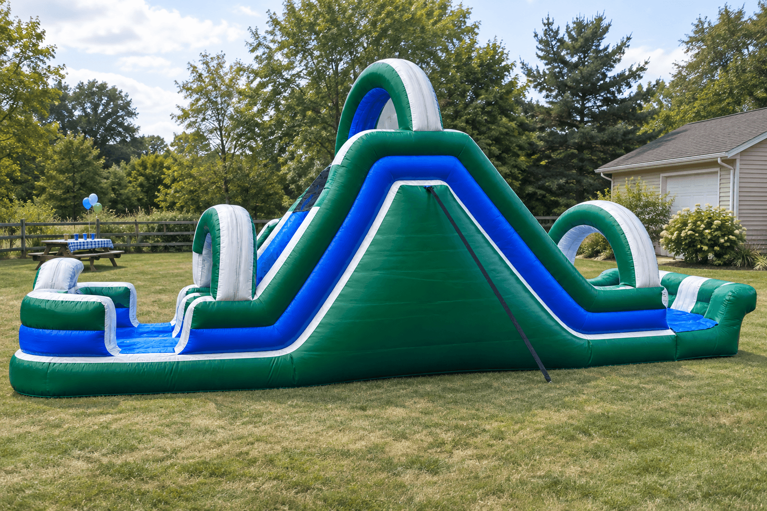 Emerald Rock Climb & Dual Slide with Pool (18')
