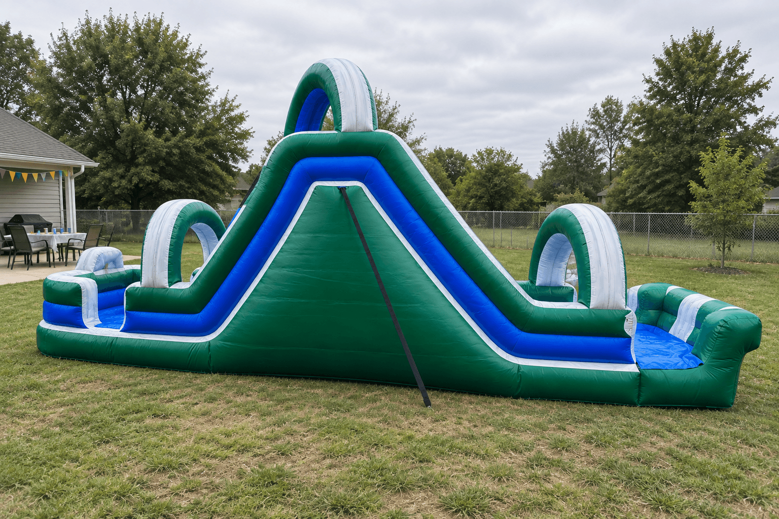 Emerald Rock Climb & Dual Slide with Pool (18')