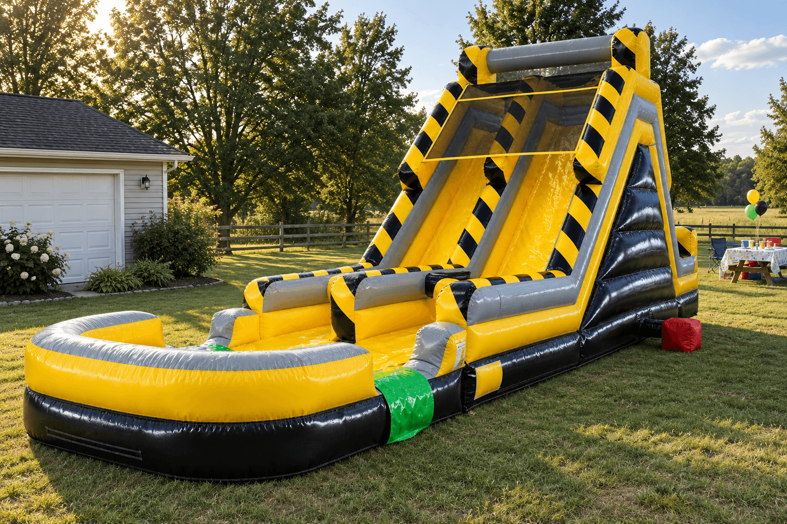 Radioactive Rush Dual Slide with Pool (22')