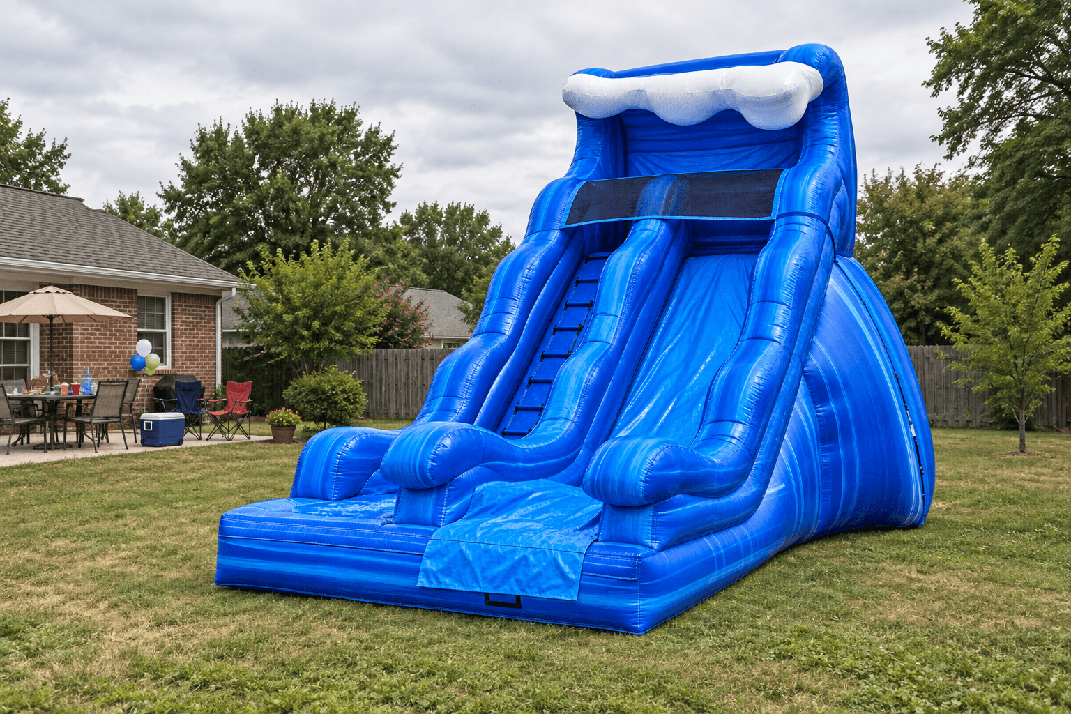 Tidal Wave Dual Racing Slide with Pool (18')