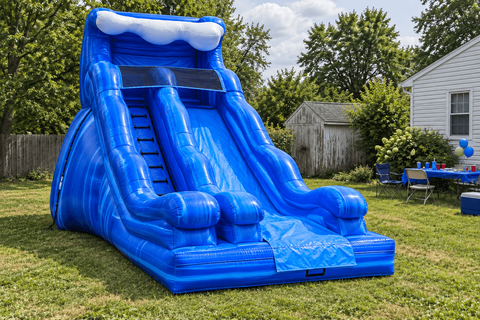 Tidal Wave Dual Racing Slide with Pool (18')