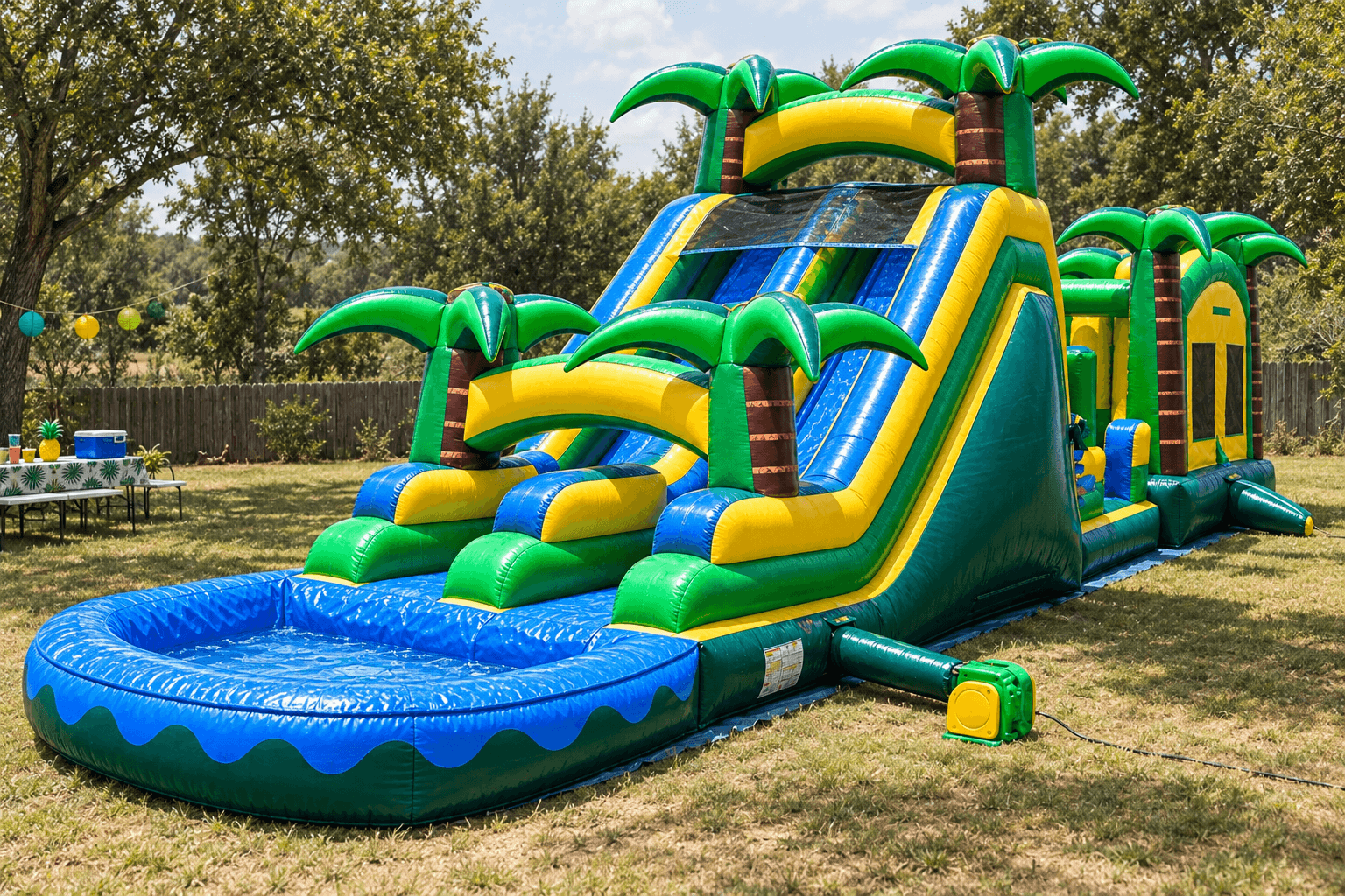 Tropical Paradise Obstacle & Dual Slide Combo (56')