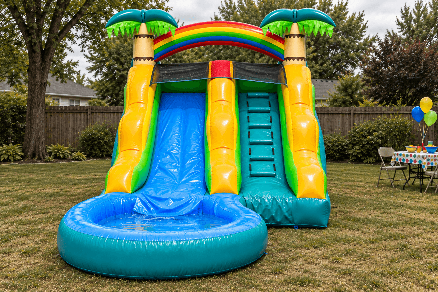 Tropical rainbow water slide #Elvis