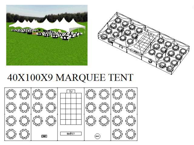 Hybrid High Peak Tent 40x100