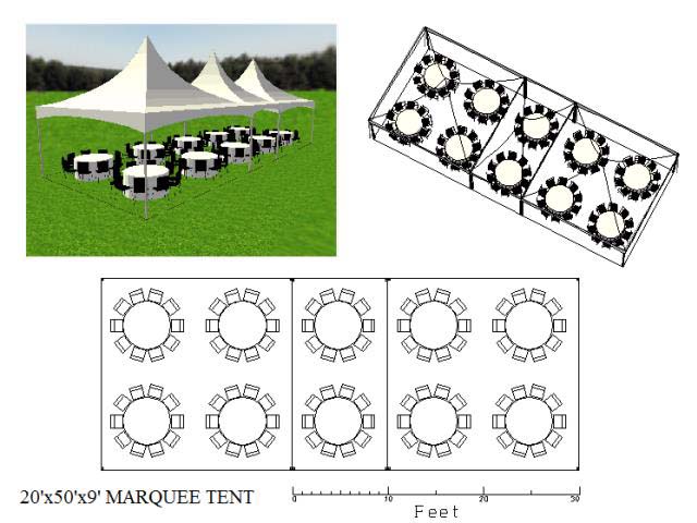 High Peak Tent 20x50