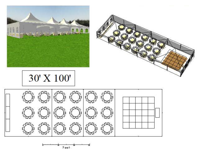 High Peak Tent 30x100