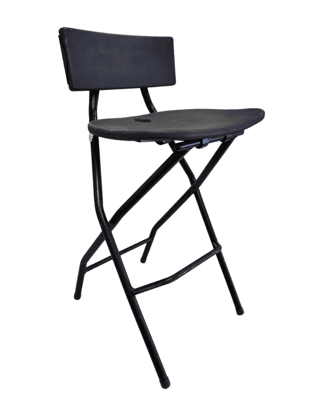 Bar Stool Folding Black