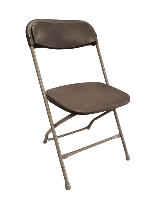 Plastic Folding Chair Backyard Brown